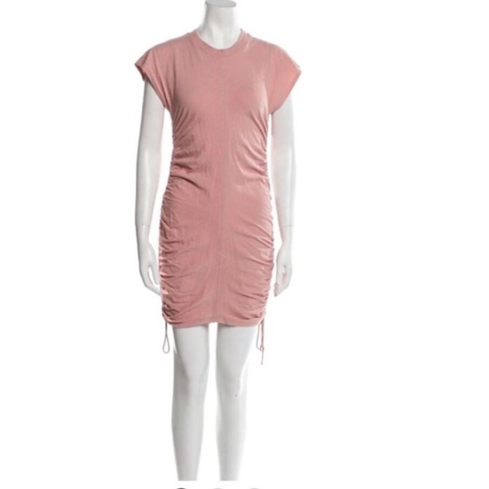 T Alexander Wang Pink Fitted Bodycon Tee Shirt Dress